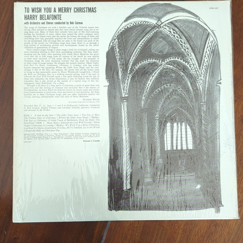 Harry Belafonte To Wish You A Merry Christmas LP - Picture 2 of 6